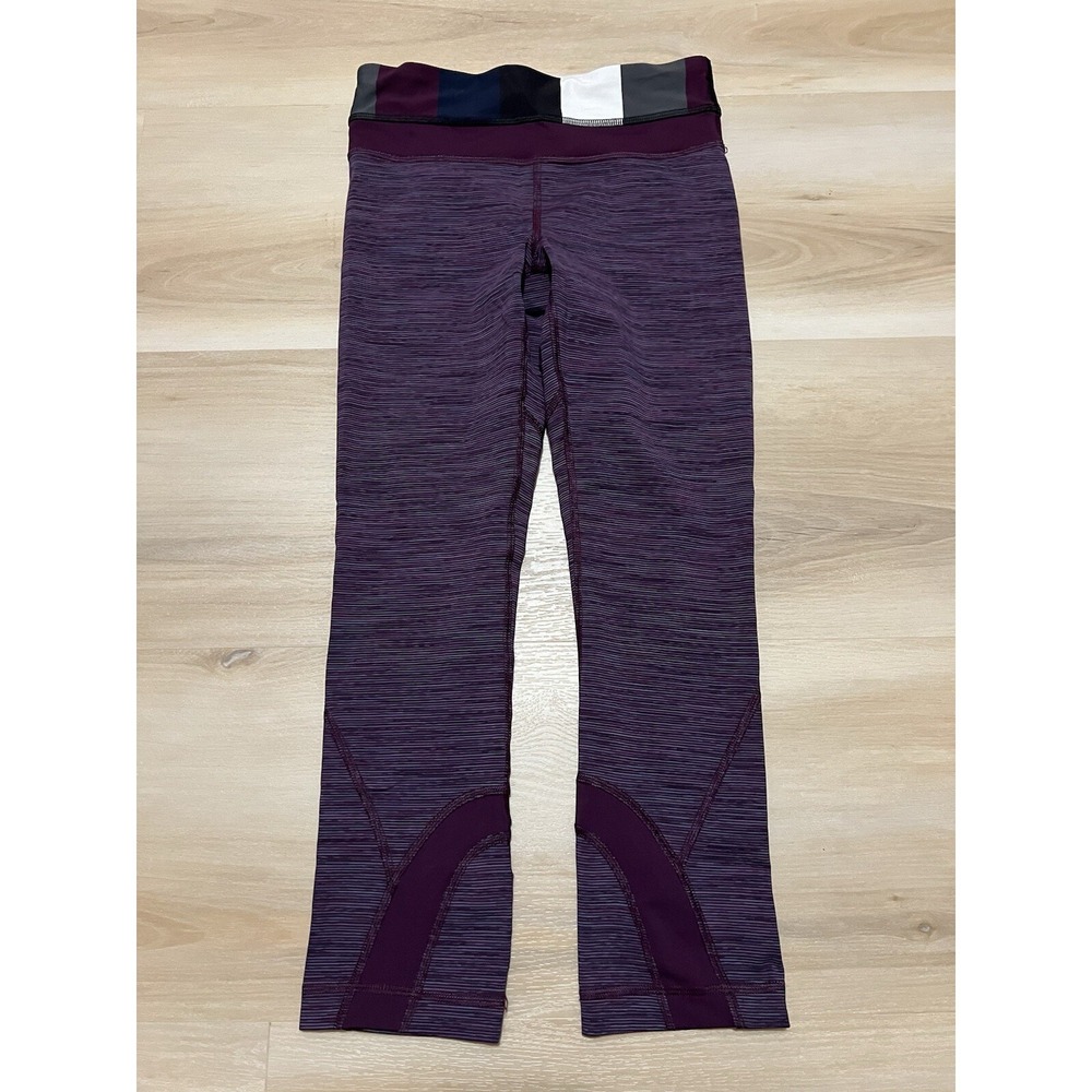 Lululemon Run: Inspire Crop II Wee Are From Space September Plum / Pow Stripe 2